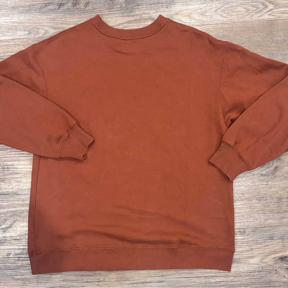 Hollister Sunshine On My Mind Sweatshirt XS BohoY2K Hippie Sun Retro Brown Indie - Picture 6 of 13
